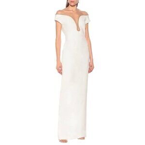 Stella McCartney Lara Stretch-Cady Gown Size 42 US 6 S White Womens $3470